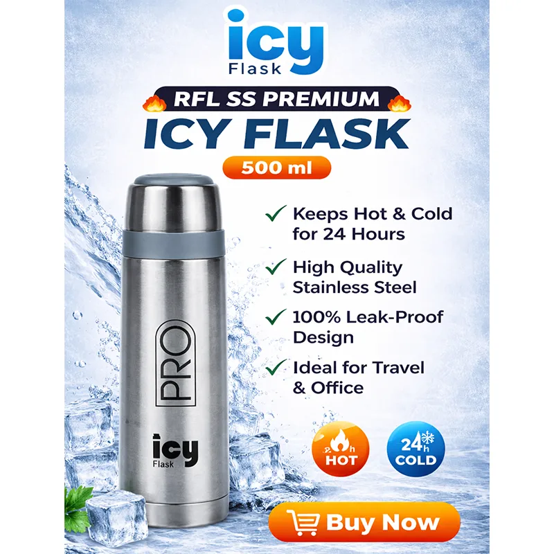 ICY SS FlasK with Dual Lid Mug 500mL thumbnail