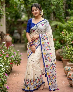 Chanderi silk sharee thumbnail