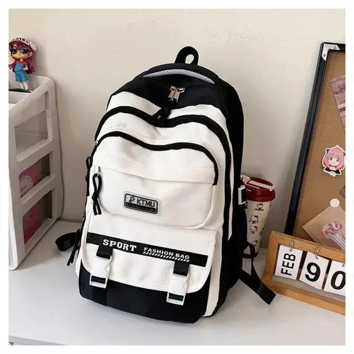 Lightweight College Student Backpack(Black) thumbnail