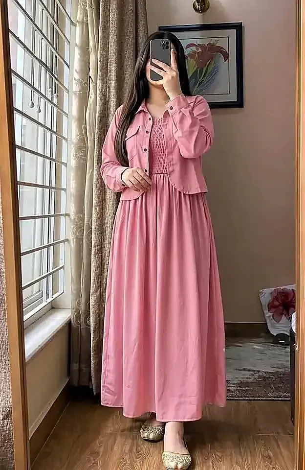Georgette Two Piece Gown Set thumbnail
