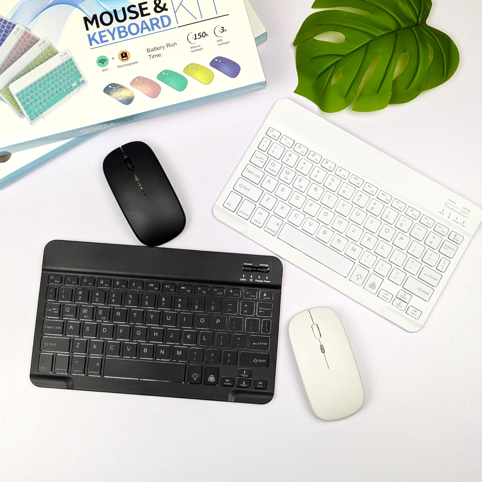 Slim Wireless Mouse and Keyboard Combo Kit – Ergonomic Silent Typing, 2.4GHz Wireless USB Receiver, Sleek Portable Design for Office, PC &amp; Laptop thumbnail