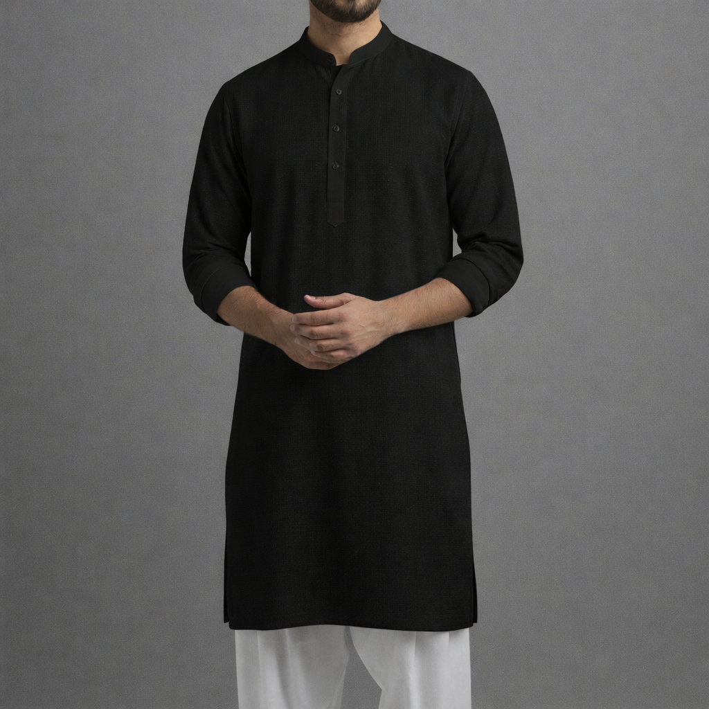 10 Pcs Black Solid Punjabi Combo thumbnail