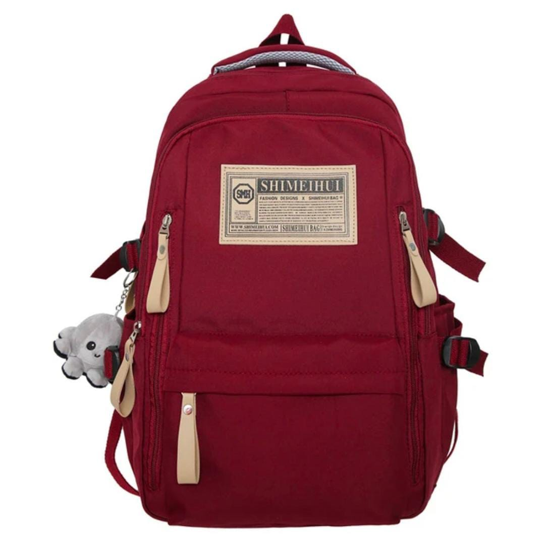 Aesthetic Large Capacity Backpack (Red) thumbnail