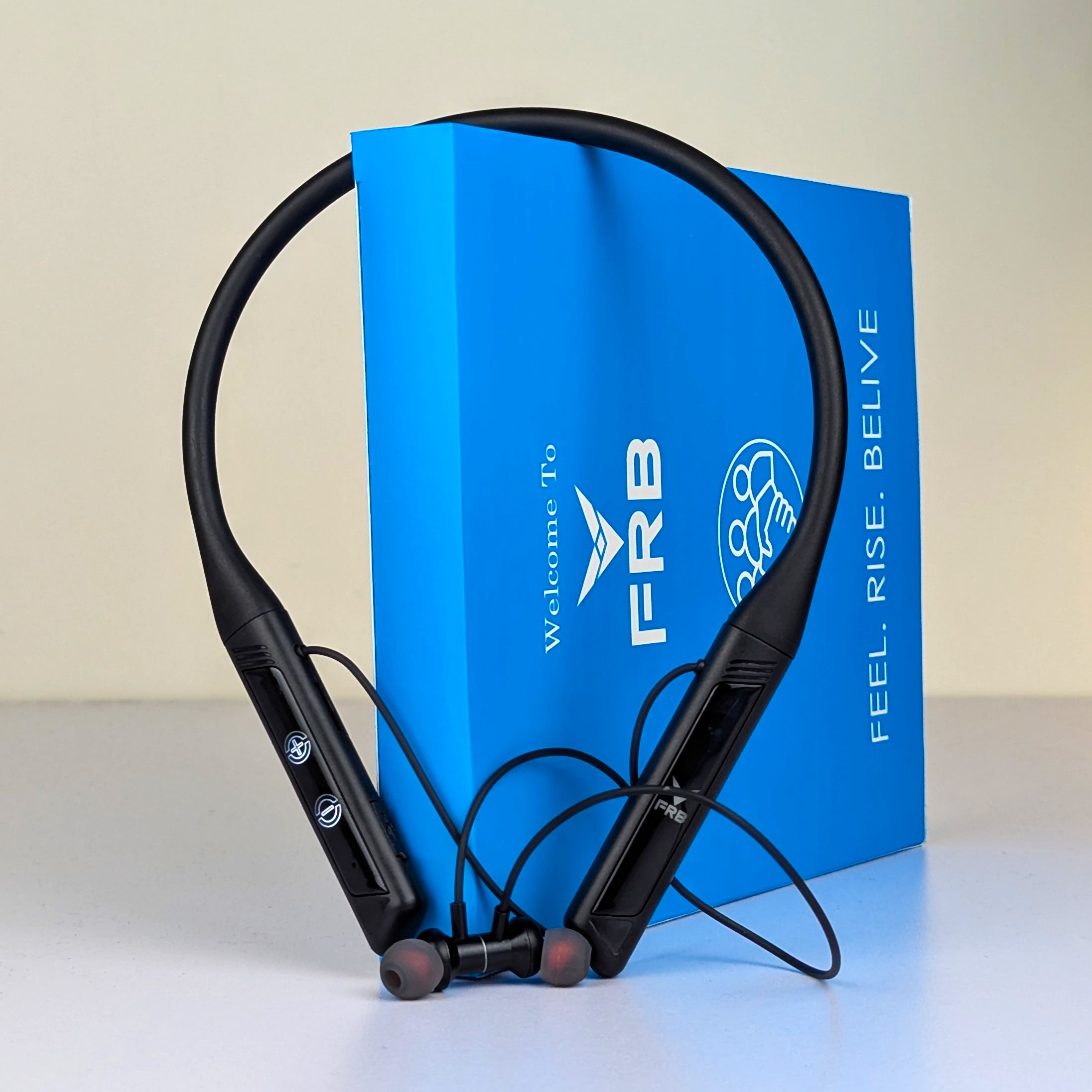FRB N-27 Smart Wireless Neckband Earphone – Bluetooth 5.4 In-Ear Headset with 400H Battery Life, TF Card Slot, Type-C Fast Charging, Touch Control &amp; Voice Change Feature thumbnail
