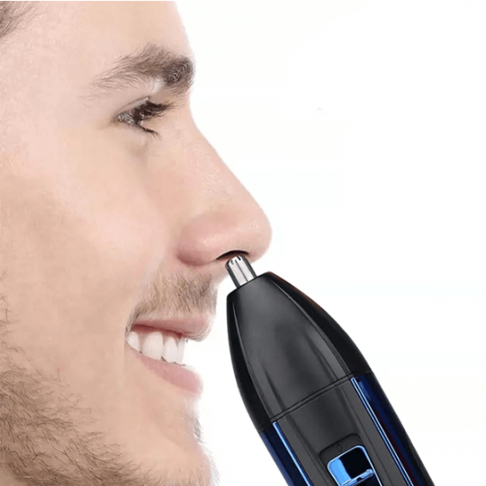 Kemei KM-6330 3-in-1 Rechargeable Hair Trimmer, Electric Shaver &amp; Nose Clipper Grooming Kit – Universal Voltage, 60-Min Runtime &amp; 4 Guide Combs thumbnail