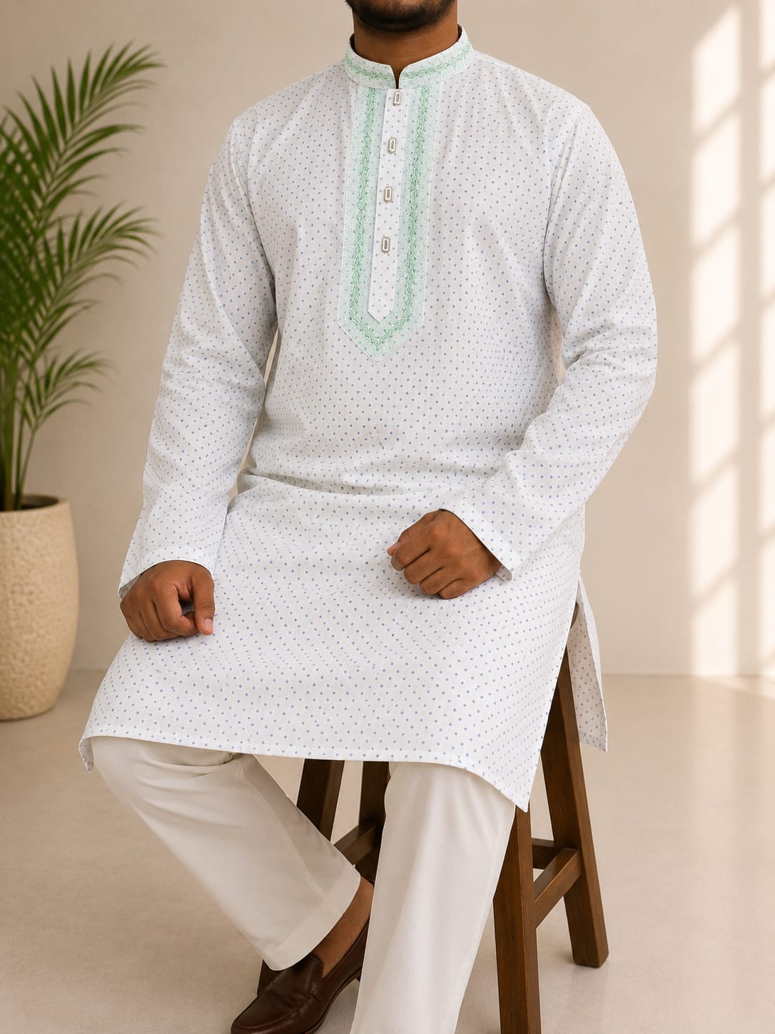 Premium Cotton Print Panjabi thumbnail