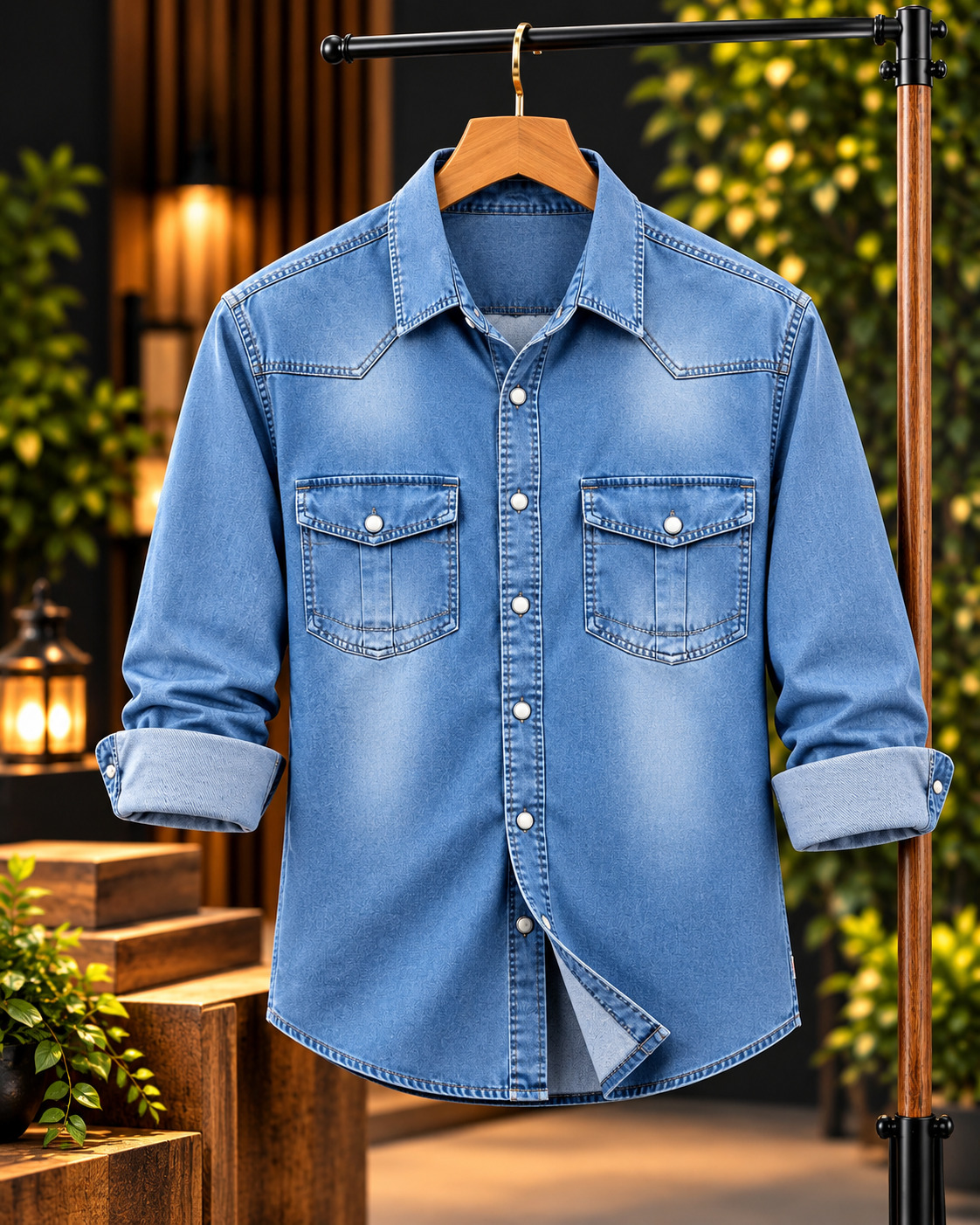 Premium Trendy Denim Shirt thumbnail